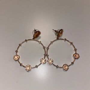 Kendra Scott | Sheila Earrings Rose Gold w/ Clear Peach